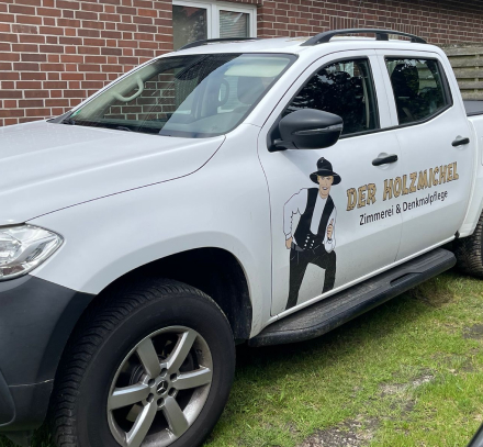Fahrzeugbeschriftung für ,,Der Holzmichel"